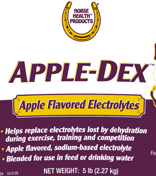 Horse Health Apple-Dex | Apple-Flavored Electrolytes Powder for Horses | 5 lb