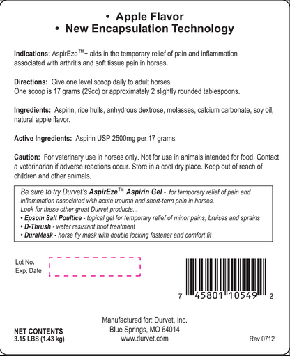 Durvet AspirEze Plus | Horse Aspirin Pain & Inflammation Relief