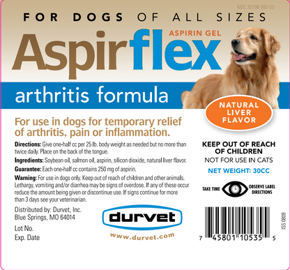 Durvet AspirFlex Aspirin Gel for Dogs – Arthritis Inflammation Relief