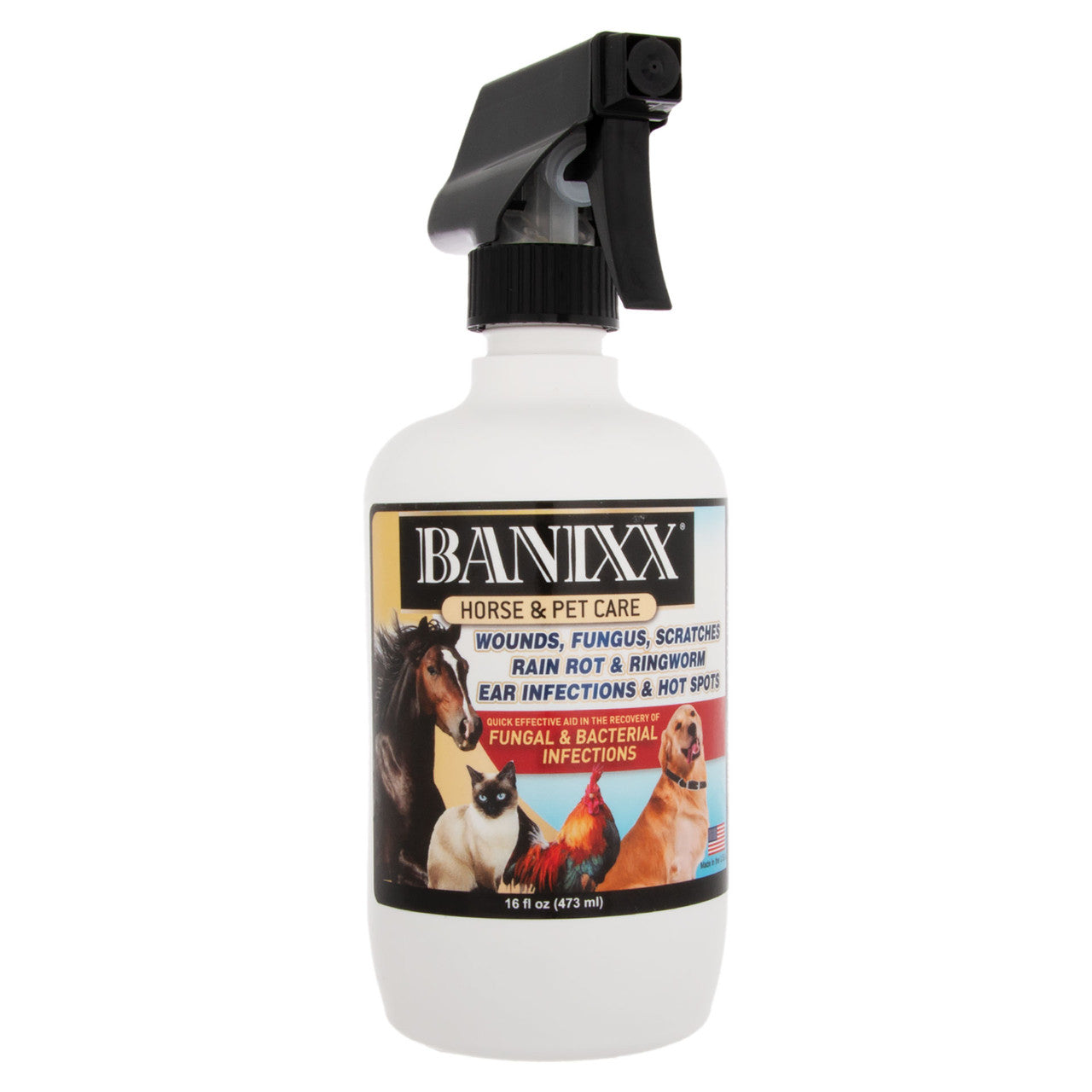 Banixx Horse & Pet Care Spray | Antimicrobial & Antifungal Treatment | 16 oz.