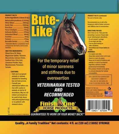Bute-Like Paste | Natural Discomfort And Soreness Relief for Horses | 4 oz