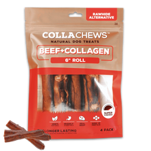 Collachews Collagen Rolls | Healthy, Rawhide-Free, Long-Lasting Dog Chews | 4 Pack