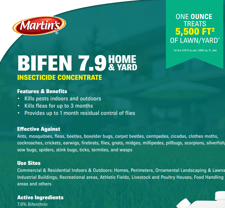 Martin’s Bifen Home & Yard Insecticide Concentrate | 7.9% Bifenthrin