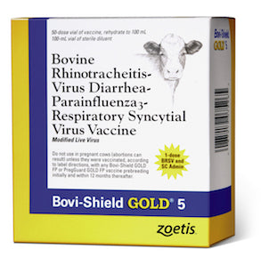 Zoetis Bovi-Shield GOLD 5 Cattle Vaccine, Modified Live Virus