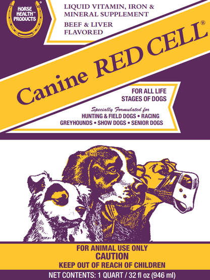 Horse Health Canine Red Cell Liquid Vitamin, Iron & Mineral Supplement for Dogs, 32 oz.