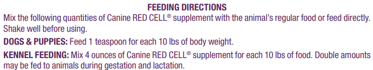 Horse Health Canine Red Cell Liquid Vitamin, Iron & Mineral Supplement for Dogs, 32 oz.