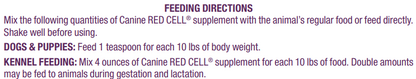 Horse Health Canine Red Cell Liquid Vitamin, Iron & Mineral Supplement for Dogs, 32 oz.