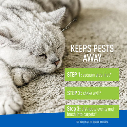 Adams Plus Flea & Tick Carpet Powder | Kills Fleas, Ticks, Eggs & Larvae | Citrus Scent | 16 oz