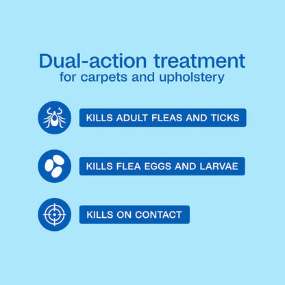 Adams Plus Flea & Tick Carpet Powder | Kills Fleas, Ticks, Eggs & Larvae | Citrus Scent | 16 oz