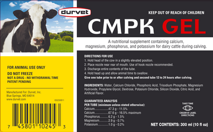 Durvet CMPK Gel | Dairy Cattle Calving Mineral Supplement