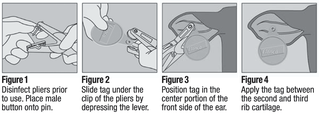 Elanco Corathon Fly & Insect Control Cattle Ear Tags with FyberTek | 20 Count