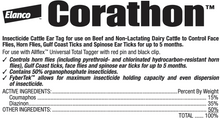 Elanco Corathon Fly & Insect Control Cattle Ear Tags with FyberTek | 20 Count