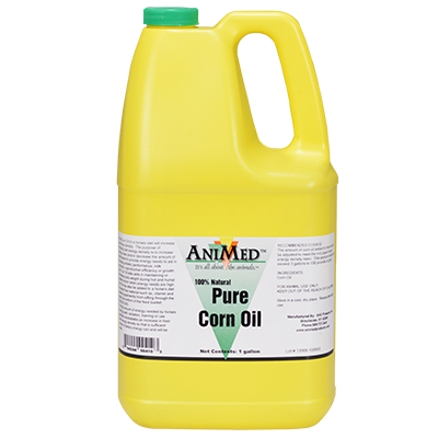 Animed Pure Corn Oil Liquid | Increases Energy & Supports Coat Health in Horses | 1 Gal