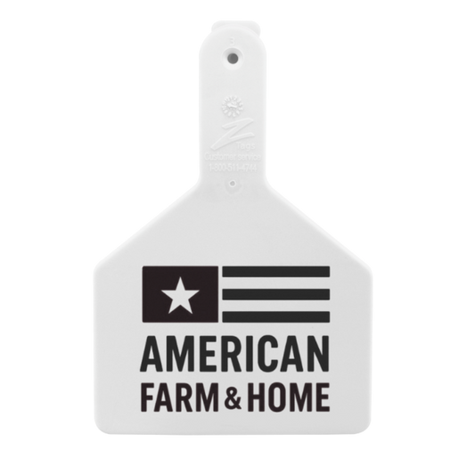 Z Tags One-Piece No-Snag Cow ID Ear Tag | Custom Print