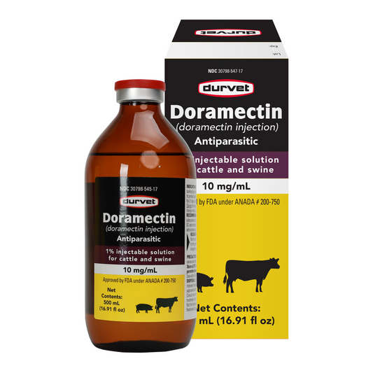 Durvet Doramectin 1% Injectable | Deworm Cattle & Swine for Parasites