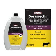 Durvet Doramectin Pour-On Cattle Dewormer | Broad-Spectrum Wormer | 5 L