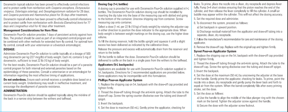 Durvet Doramectin Pour-On Cattle Dewormer | Broad-Spectrum Wormer | 5 L