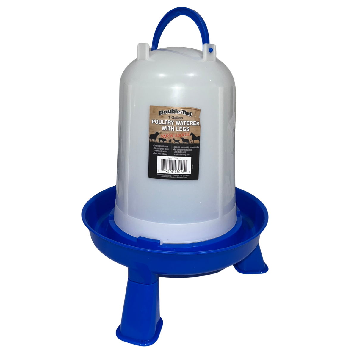 Double-Tuf Poultry Waterer with Legs | Clean Raised Chicken Waterer