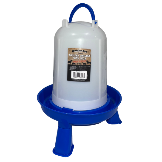Double-Tuf Poultry Waterer with Legs | Clean Raised Chicken Waterer