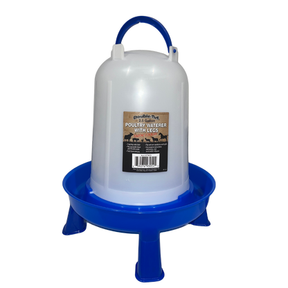 Double-Tuf Poultry Waterer with Legs | Clean Raised Chicken Waterer