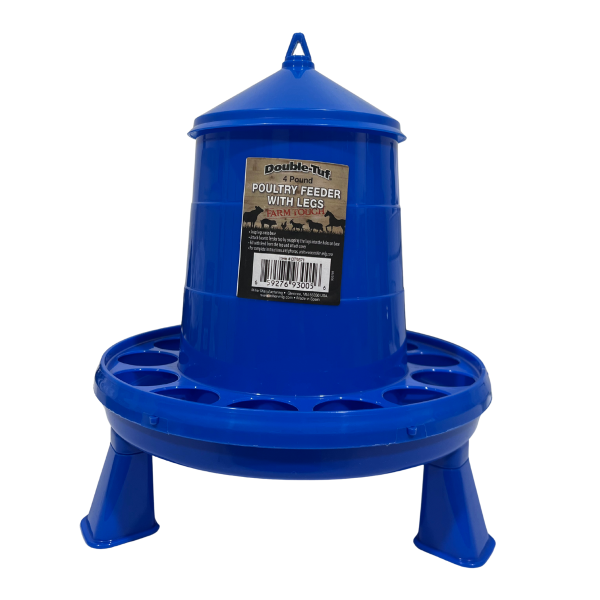 Double-Tuf Poultry Feeder With Legs | Adjustable Plastic Chicken Feeder
