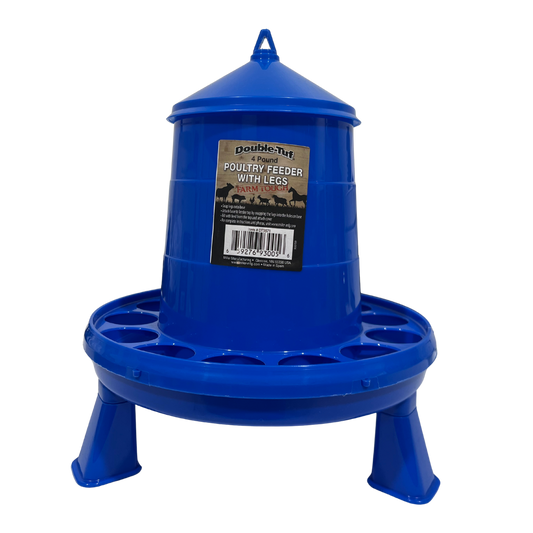 Double-Tuf Poultry Feeder With Legs | Adjustable Plastic Chicken Feeder