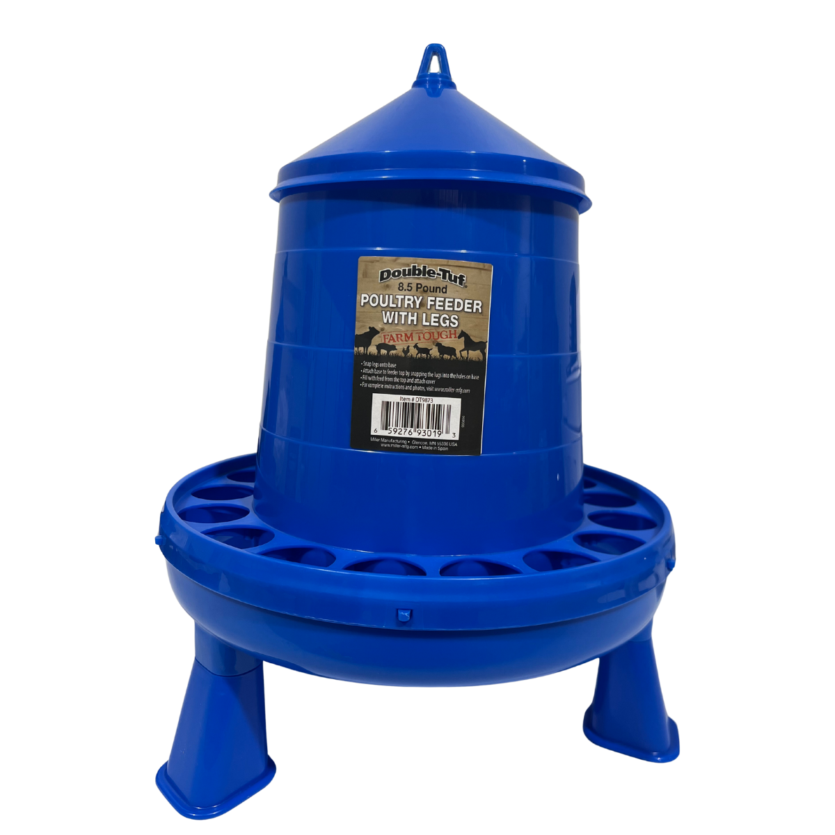 Double-Tuf Poultry Feeder With Legs | Adjustable Plastic Chicken Feeder