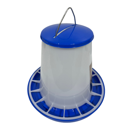 Double-Tuf Plastic Poultry Feeder | 7 lb Chicken Feeder With Feed Saver Ring
