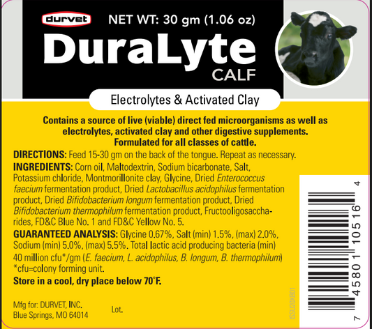 Durvet DuraLyte Calf Paste | Scours Treatment & Electrolyte Support