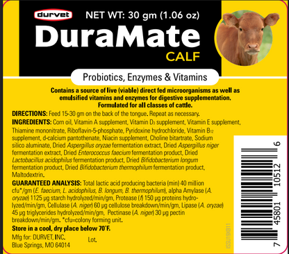 Durvet DuraMate Calf Paste | Newborn Calf Digestive Support
