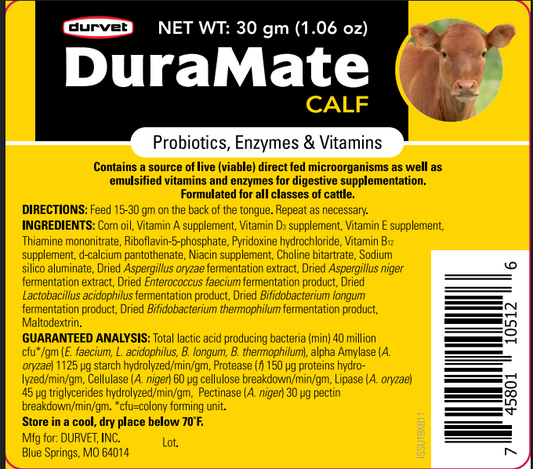 Durvet DuraMate Calf Paste | Newborn Calf Digestive Support