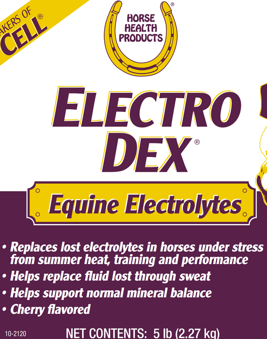 Horse Health Electro Dex | Electrolytes Powder for Horses | Cherry-Flavored | 5 lb