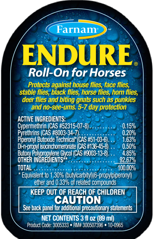 Farnam Endure Roll-On – Sweat-Resistant Horse Fly & Insect Repellent