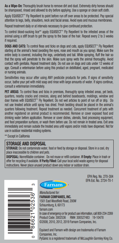 Farnam Equisect Horse Fly Repellent – Naturally Derived Protection
