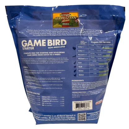 Game Bird Starter Feed | 28% Protein | All-Natural | 7 lb