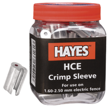 Hayes HCE Electric Fence Crimp Sleeves – Heavy-Duty (14–10 ga)