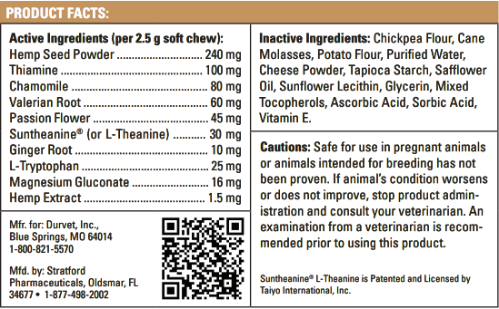 Hemp Calming Soft Chews for Dogs & Cats | Anxiety & Stress Relief | 60 Count