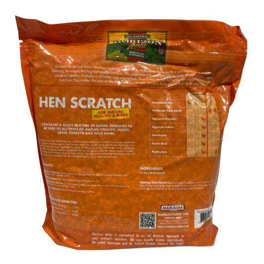 Horizon Acres Hen Scratch | Whole Grain Energy Supplement for Poultry | 7 lb.