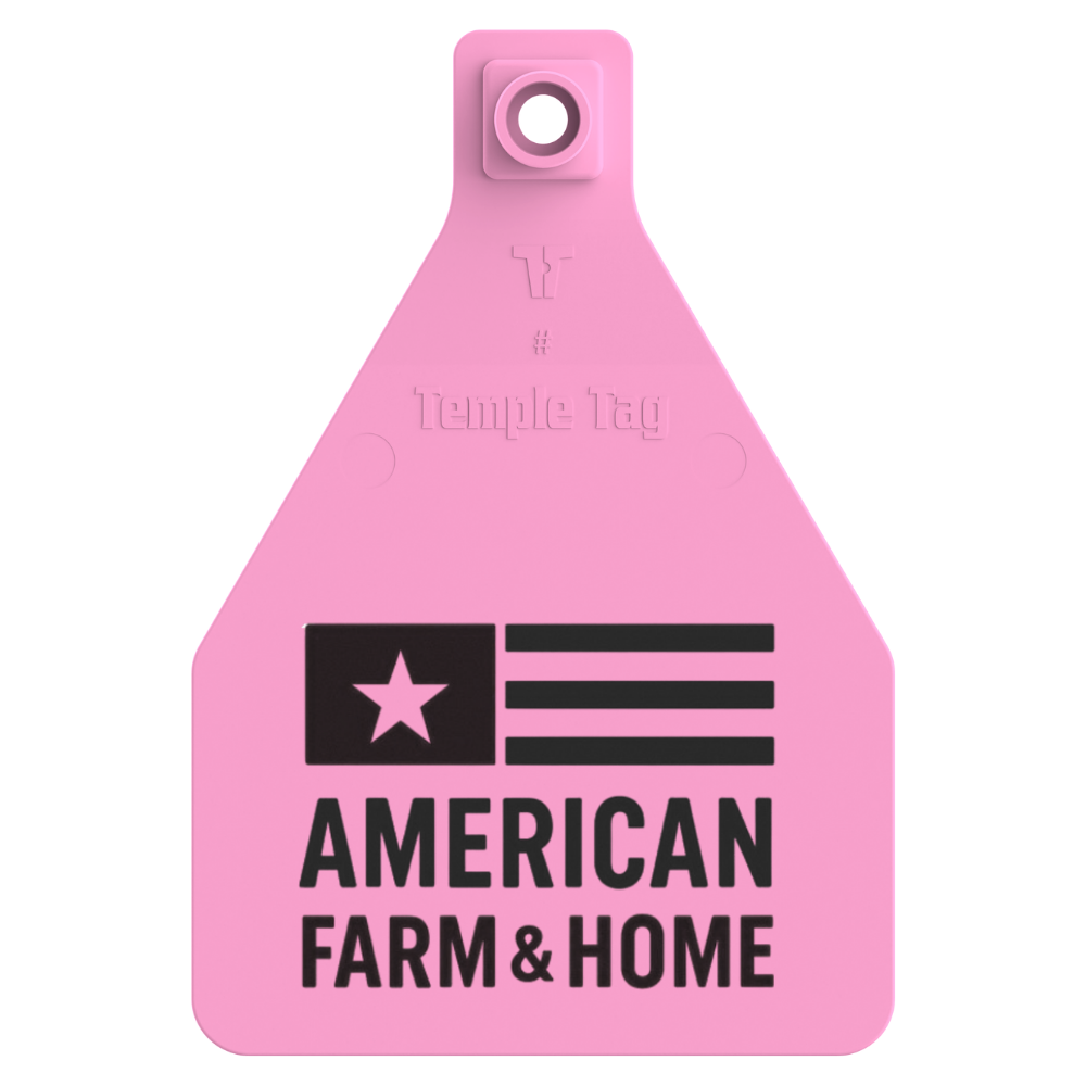 Temple (Z Tags) Herdsman Two-Piece Cow ID Ear Tag | Custom Print
