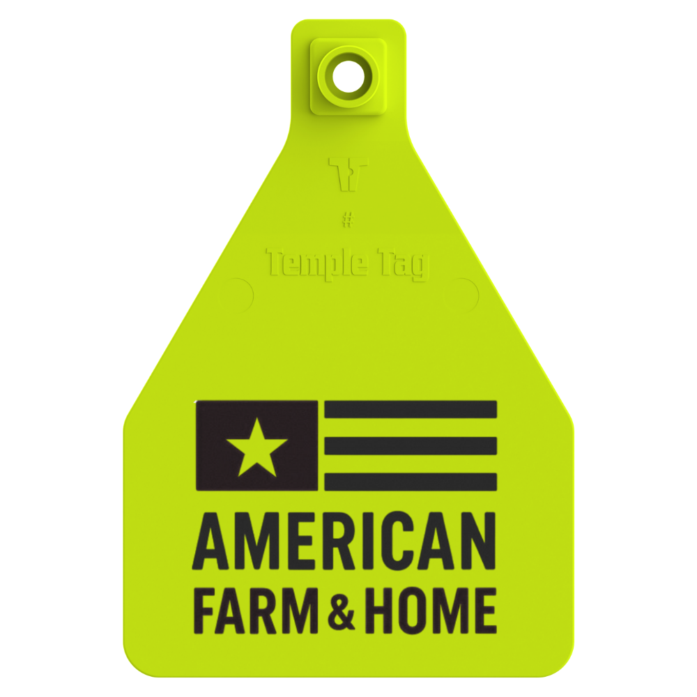 Temple (Z Tags) Herdsman Two-Piece Cow ID Ear Tag | Custom Print