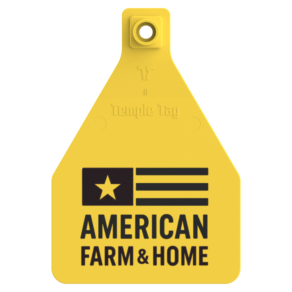 Temple (Z Tags) Herdsman Two-Piece Cow ID Ear Tag | Colors, Numbers & Custom Print