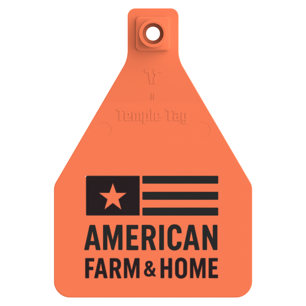 Temple (Z Tags) Herdsman Two-Piece Cow ID Ear Tag | Custom Print