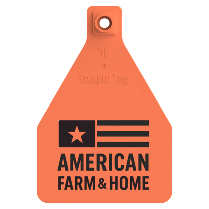 Temple (Z Tags) Herdsman Two-Piece Cow ID Ear Tag | Custom Print
