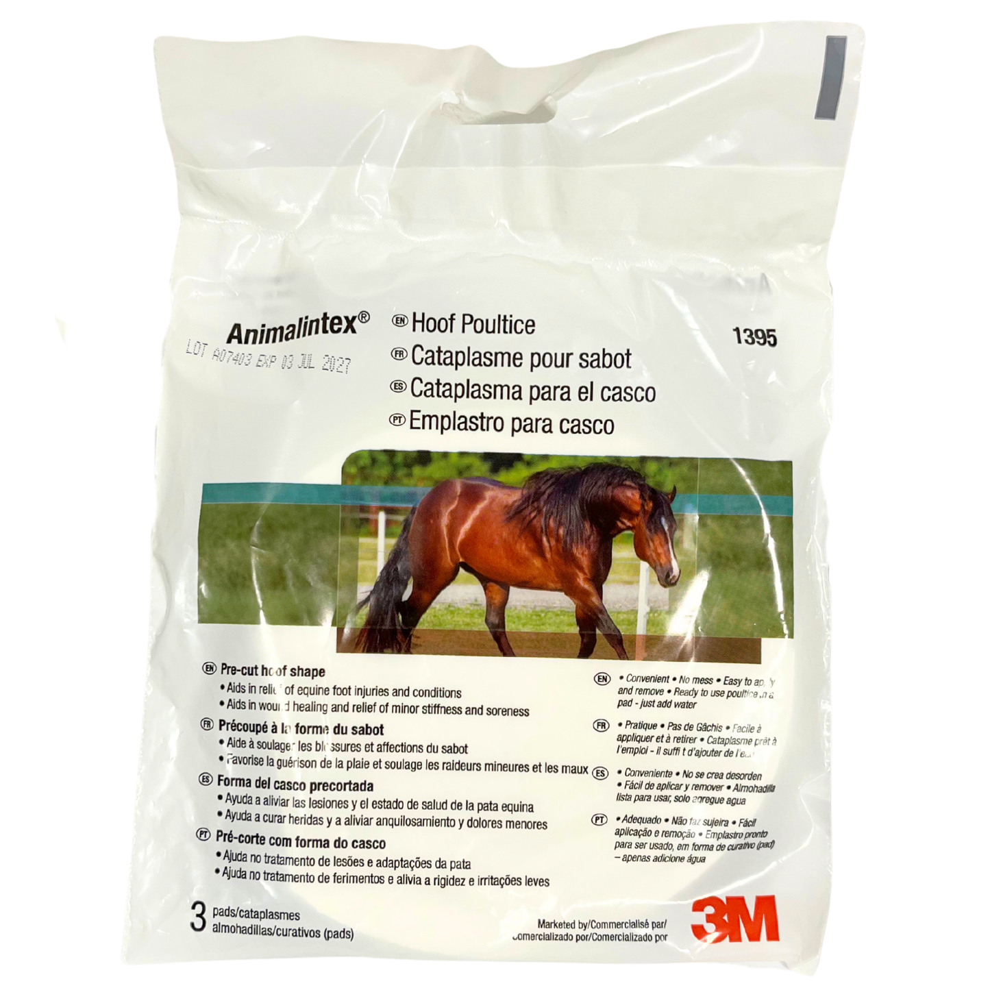 Animalintex | Poultice Pad For Horses and Dogs | Hoof Shape | 3 Pack