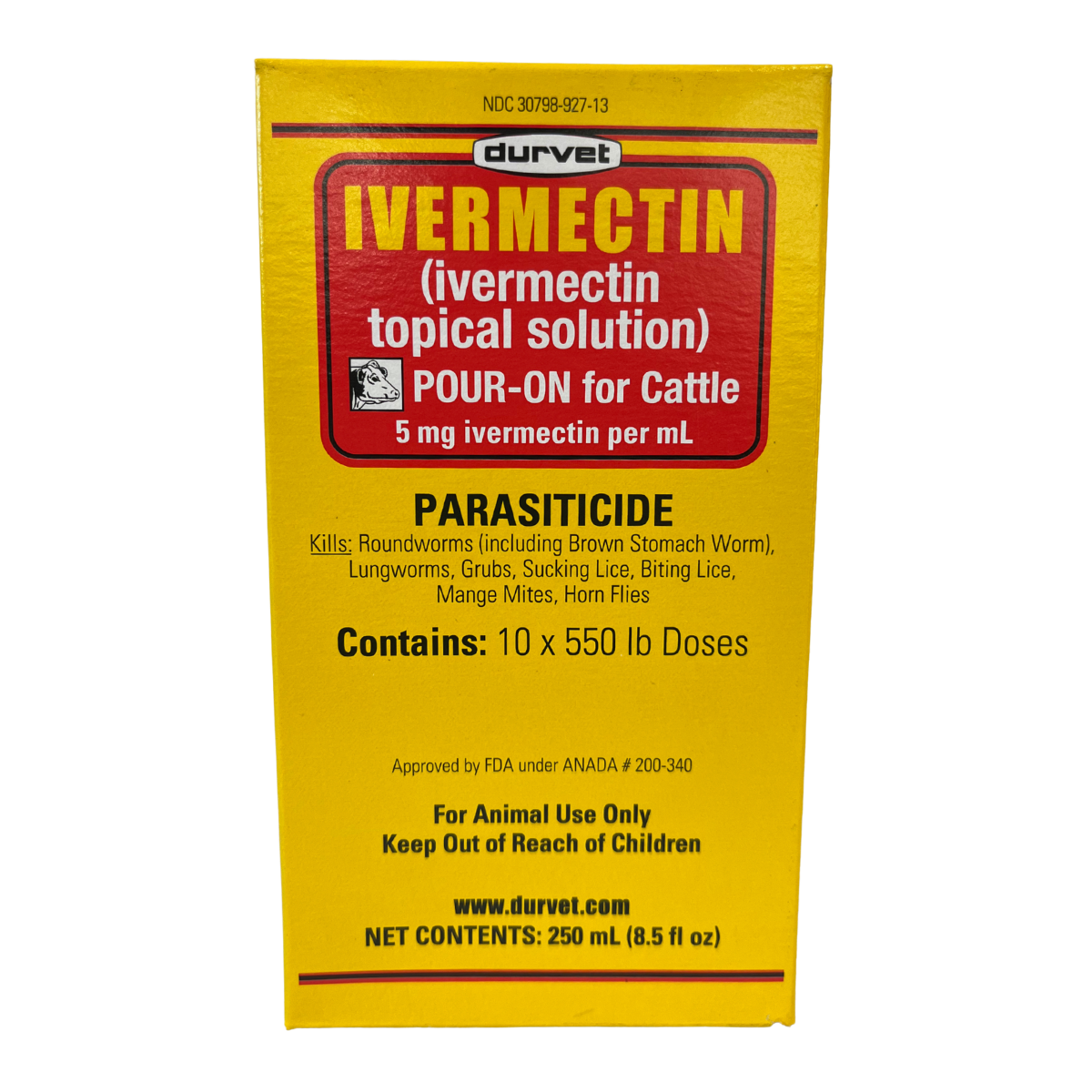 Durvet Ivermectin Pour-On for Cattle | Dewormer & Parasite Control