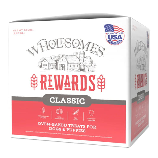 Wholesomes Rewards Jumbo Original | Oven-Baked Crunchy Dog Biscuits with Chicken & Grains | 20 lb.