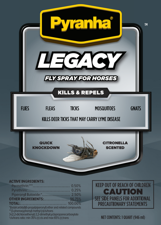 Pyranha Legacy Fly Spray for Horses | Long-Lasting Water-Based Protection