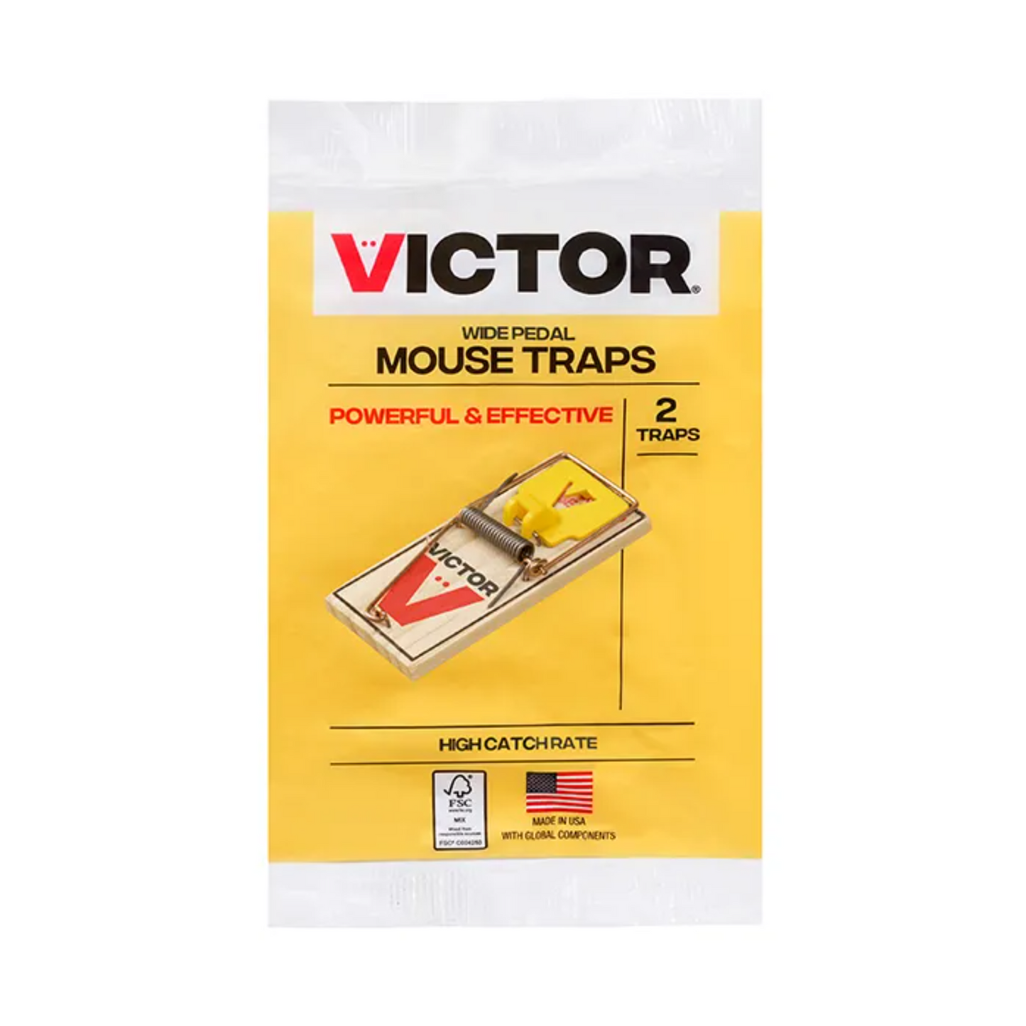 Victor Wide Pedal Mouse Trap | 2 Pack, Easy-Set Snap Trap