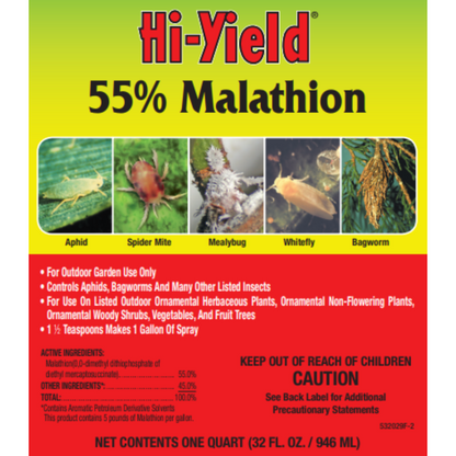 Hi-Yield 55% Malathion Insecticide Spray Concentrate for Gardens