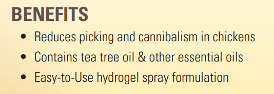 Durvet No Pick’n | Hydrogel Spray to Reduce Pecking in Chickens | 8 oz